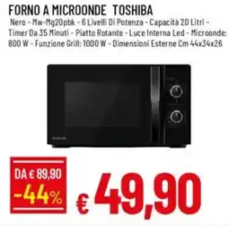 Galassia Forno a microonde toshiba offerta