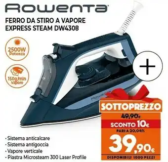 Expert Ferro da stiro a vapore express steam dw4308 offerta