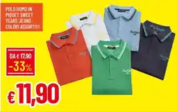 Galassia Polo uomo in piquet sweet years jeans colori assortiti offerta