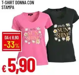 Galassia T-shirt donna con stampa offerta
