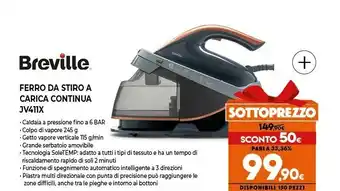 Expert Breville ferro da stiro jv411x offerta