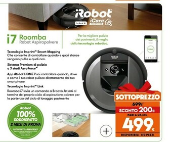 Expert Roomba i7 aspirapolvere robot senza sacchetto nero 0,4 l offerta