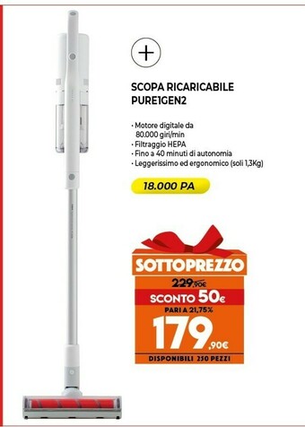 Expert Roidmi scopa ricaricabile pure1gen2 offerta