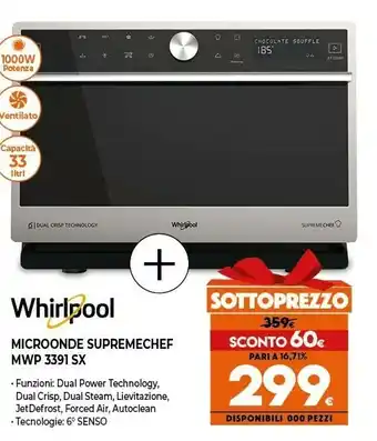 Expert Mwp 3391 sx superficie piana microonde combinato 33 l 1000 w nero, acciaio inossidabile offerta