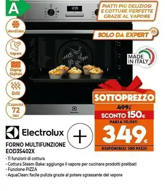 Expert Eod3s40x forno elettrico 72 l acciaio inossidabile a offerta