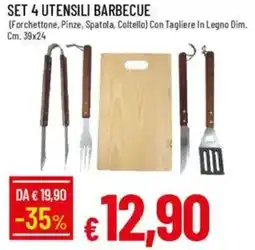 Galassia Set 4 utensili barbecue offerta