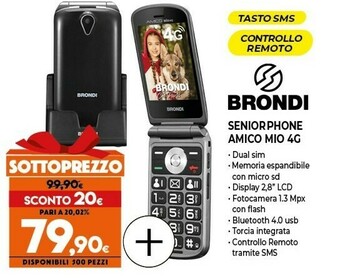 Expert Brondi senior phone amico mio 4g offerta