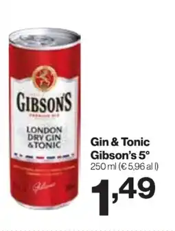 In'S Mercato Gin & Tonic Gibson's 5° offerta