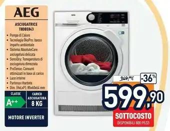 Unieuro T8dbe843 libera installazione caricamento frontale bianco 8 kg a++ offerta