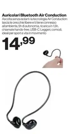 In'S Mercato Auricolari Bluetooth Air Conduction offerta