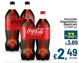 Qui Discount Coca Cola Original/Zero bipack pet offerta