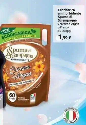 Carrefour Ecoricarica ammorbidente carezza d'argan offerta
