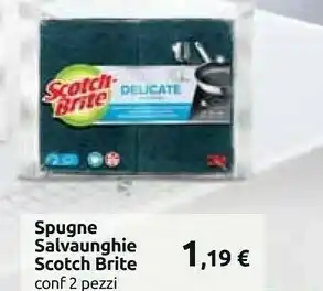 Carrefour Scotch brite spugne salvaunghie offerta