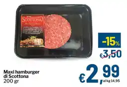 Qui Discount Maxi hamburger di Scottona offerta