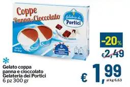 Qui Discount Gelato coppa panna e cioccolato Gelateria dei Portici offerta