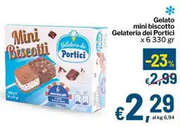 Qui Discount Gelato mini biscotto Gelateria dei Portici offerta