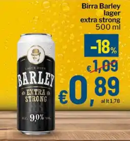 Qui Discount Birra Barley lager extra strong offerta