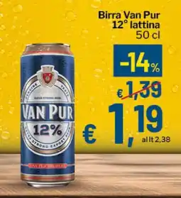 Qui Discount Birra Van Pur 12° lattina offerta