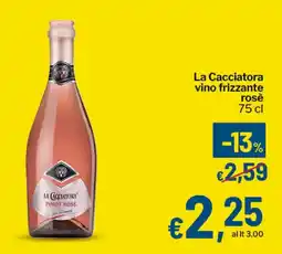 Qui Discount La Cacciatora vino frizzante rosè offerta