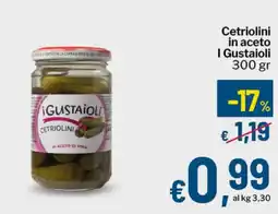 Qui Discount Cetriolini in aceto I Gustaioli offerta