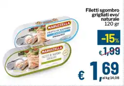 Qui Discount Filetti sgombro grigliati evo/ naturale offerta
