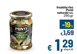 Qui Discount Insalata riso Ponti naturale v.v. offerta