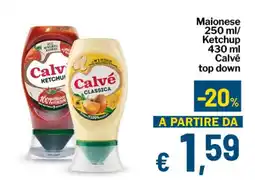 Qui Discount Maionese / Ketchup Calvé top down offerta