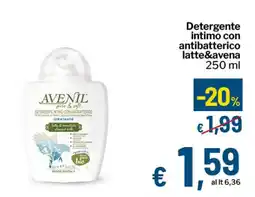 Qui Discount Detergente intimo con antibatterico latte&avena offerta
