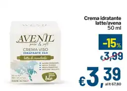 Qui Discount AVENIL Crema idratante latte/avena offerta