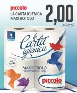 Supermercati Piccolo Piccolo la carta igienica maxi rotolo offerta
