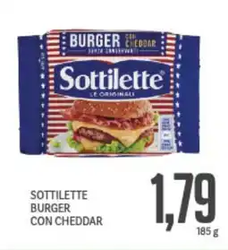 Supermercati Piccolo Sottilette burger con cheddar offerta