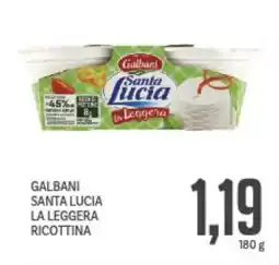 Supermercati Piccolo Galbani santa lucia la leggera ricottina offerta