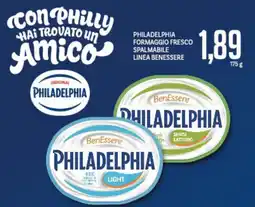 Supermercati Piccolo Philadelphia formaggio fresco spalmabile linea benessere offerta