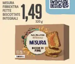 Supermercati Piccolo Misura fibrextra fette biscottate integrali offerta