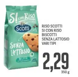 Supermercati Piccolo Riso scotti si con riso biscotti senza lattosio vari tipi offerta