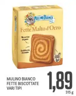 Supermercati Piccolo Mulino bianco fette biscottate vari tipi offerta