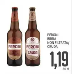 Supermercati Piccolo Peroni birra non filtrata/ cruda offerta