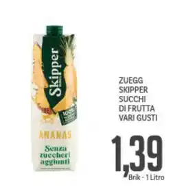 Supermercati Piccolo Zuegg skipper succhi di frutta vari gusti offerta