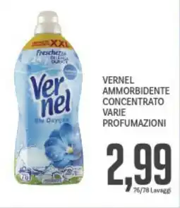 Supermercati Piccolo Vernel ammorbidente concentrato varie profumazioni offerta