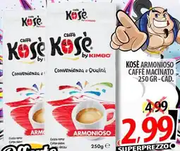 Il Genio Supermercato Kosè armonioso caffè macinato offerta