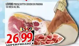 Il Genio Supermercato Levoni prosciutto crudo di parma 18 mesi offerta