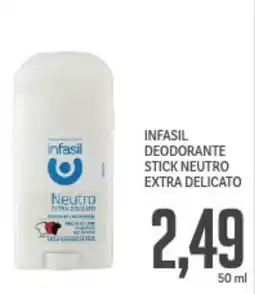Supermercati Piccolo Infasil deodorante stick neutro extra delicato offerta