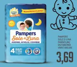Supermercati Piccolo Pampers sole e luna pannolini/ mutandino varie misure offerta
