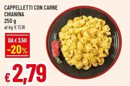 Famila Cappelletti con carne CHIANINA offerta