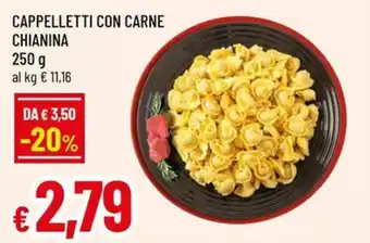 Famila Cappelletti con carne CHIANINA offerta