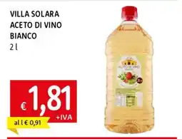 Famila VILLA SOLARA ACETO DI VINO BIANCO offerta