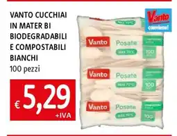 Famila VANTO CUCCHIAI IN MATER BI BIODEGRADABILI E COMPOSTABILI BIANCHI offerta