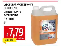 Famila LYSOFORM PROFESSIONAL DETERGENTE DISINFETTANTE BATTERICIDA ORIGINAL 5 l offerta