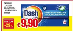 Famila DASH PODS CLASSICO/SALVACOLRE/LAVANDA/AMBRA 30 Pezzi offerta