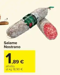 Carrefour Salame Nostrano offerta